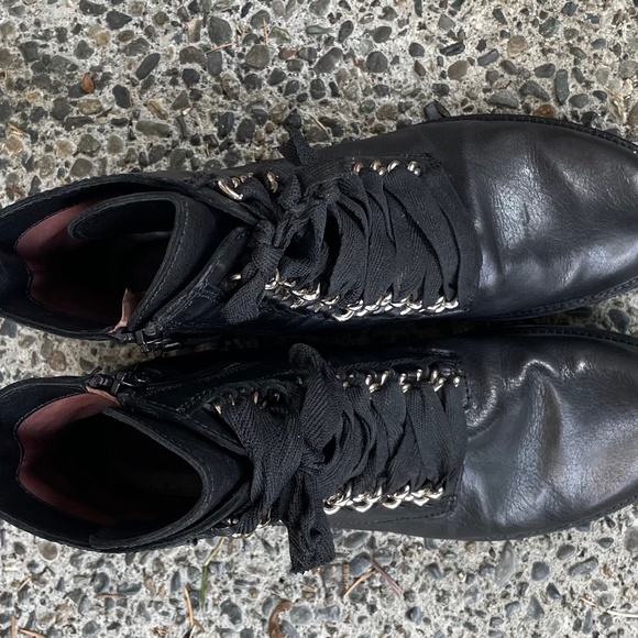 All Italian Leather Granny Boots-Size 11/Euro 42 - Picture 1 of 9